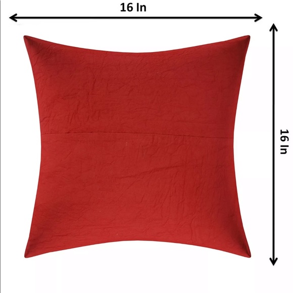 New Dark Red Embroidered Covers (Set of 2) ♥️ - Picture 9 of 11